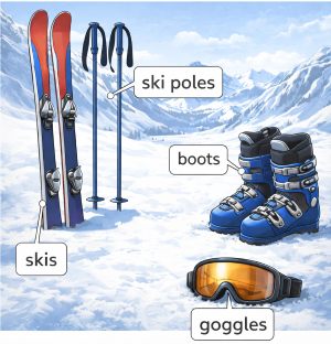 skiing