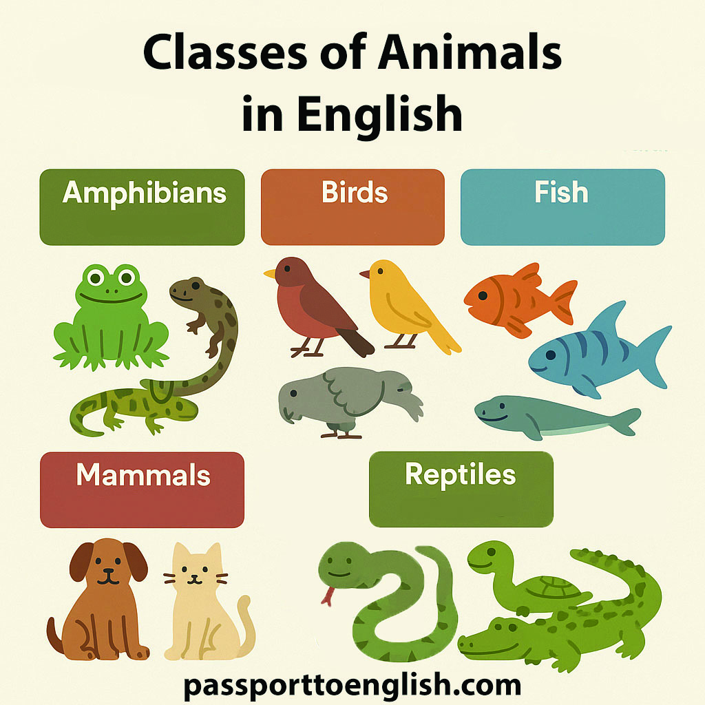 Classes of animals infographic